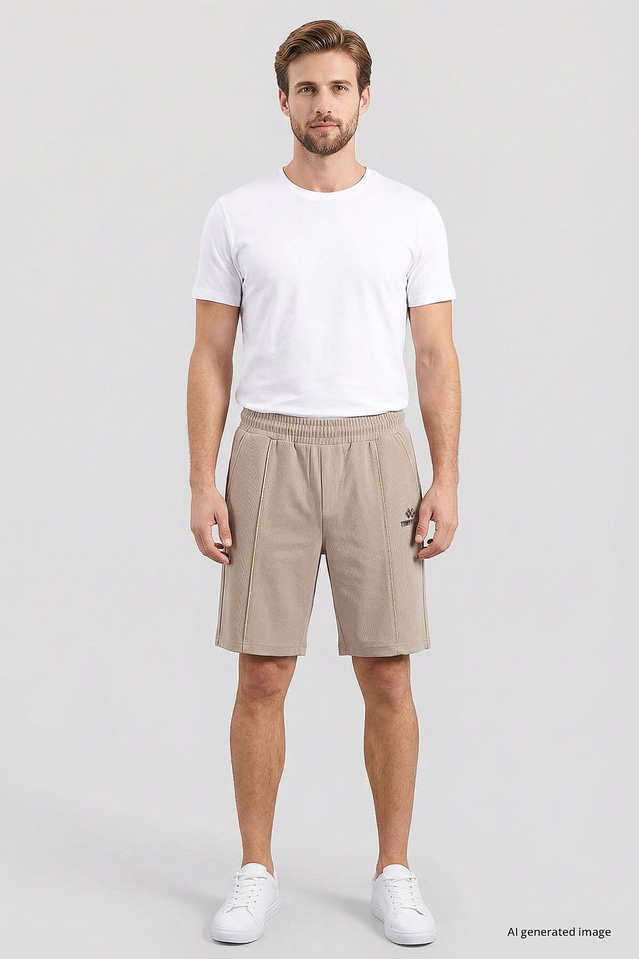 TOMMY Men's Mid Waist Wide Leg Shorts 3
