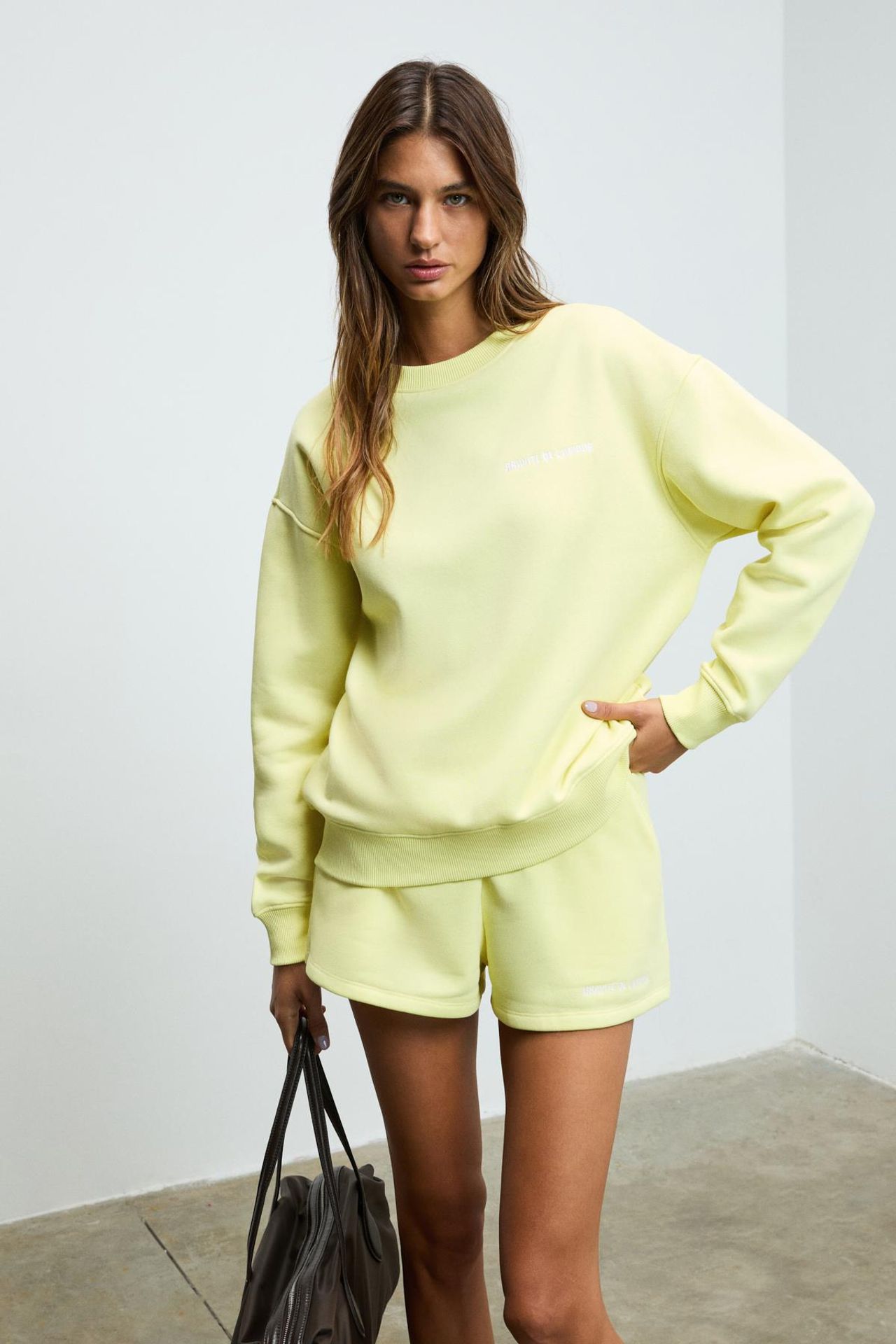 GRIMELANGE Geniş Kalıplı Bisiklet Yaka Sweatshirt 1