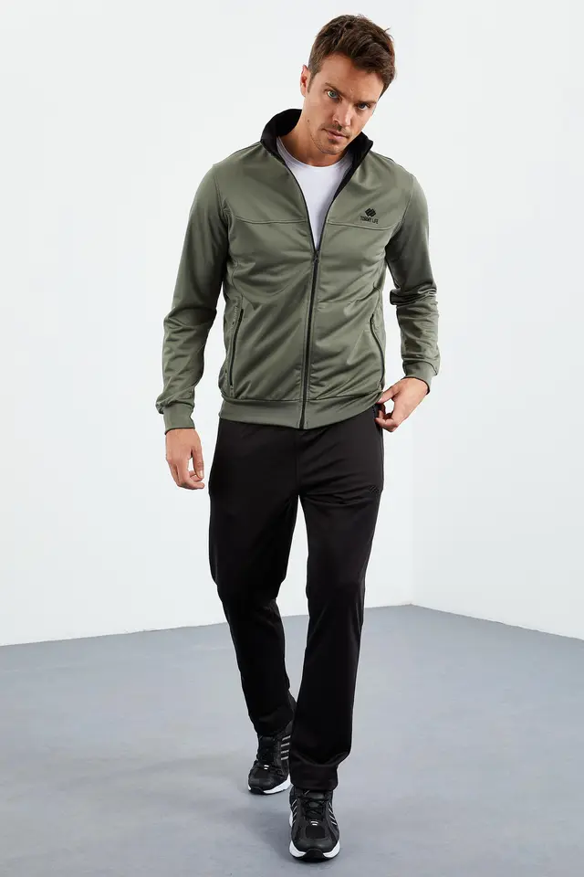 TOMMY Men's Scuba Knit Active Set With Zipper Collar