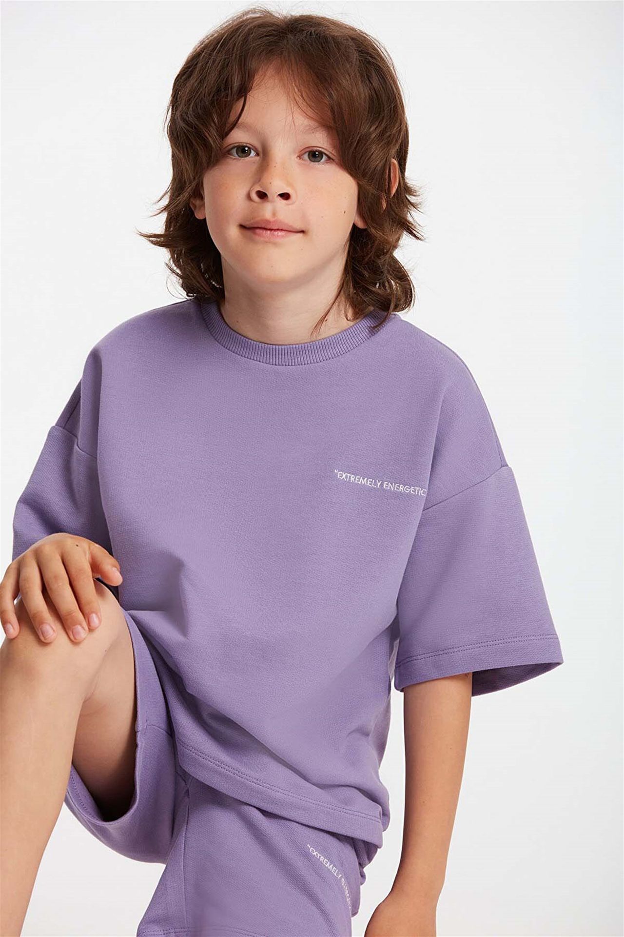 GRIMELANGE Short Sleeve Crew Neck Short Set 5