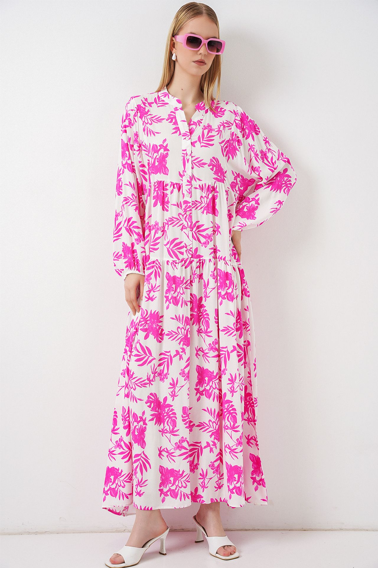 BDART Patterned V-Neck Maxi Dress 1