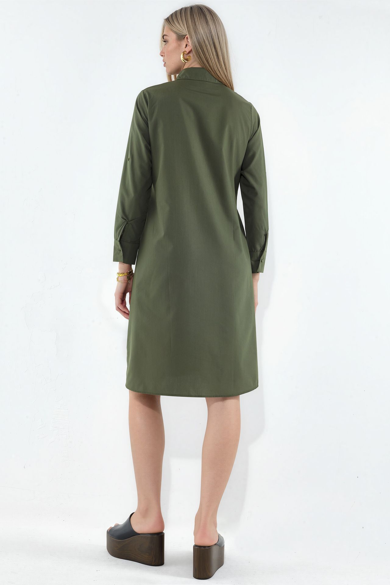 MSN Printed Mini Shirt Dress With Tie Detail 2