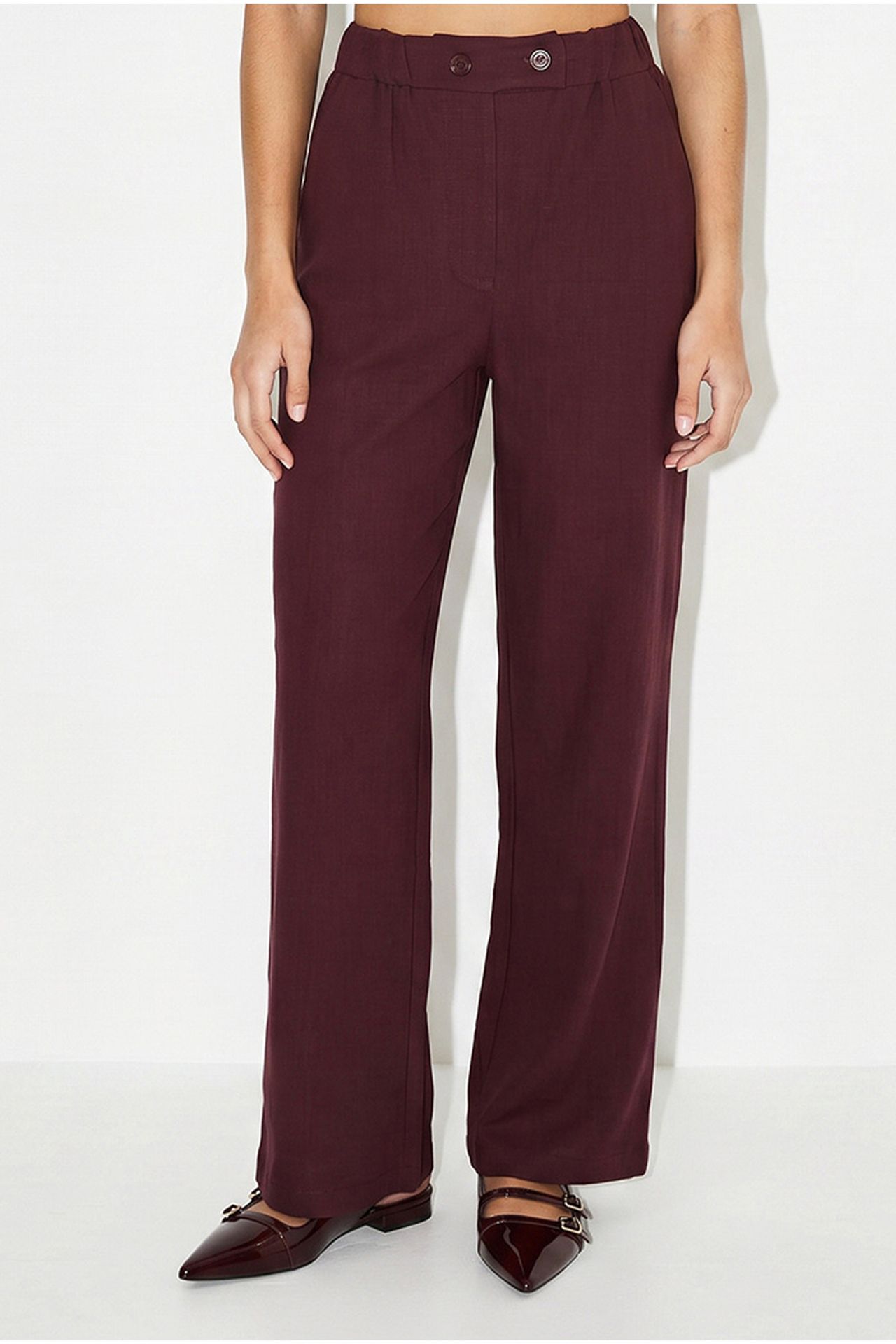 LUCCI Belted Sleeveless Blouse And Wide-Leg Trousers Set 6