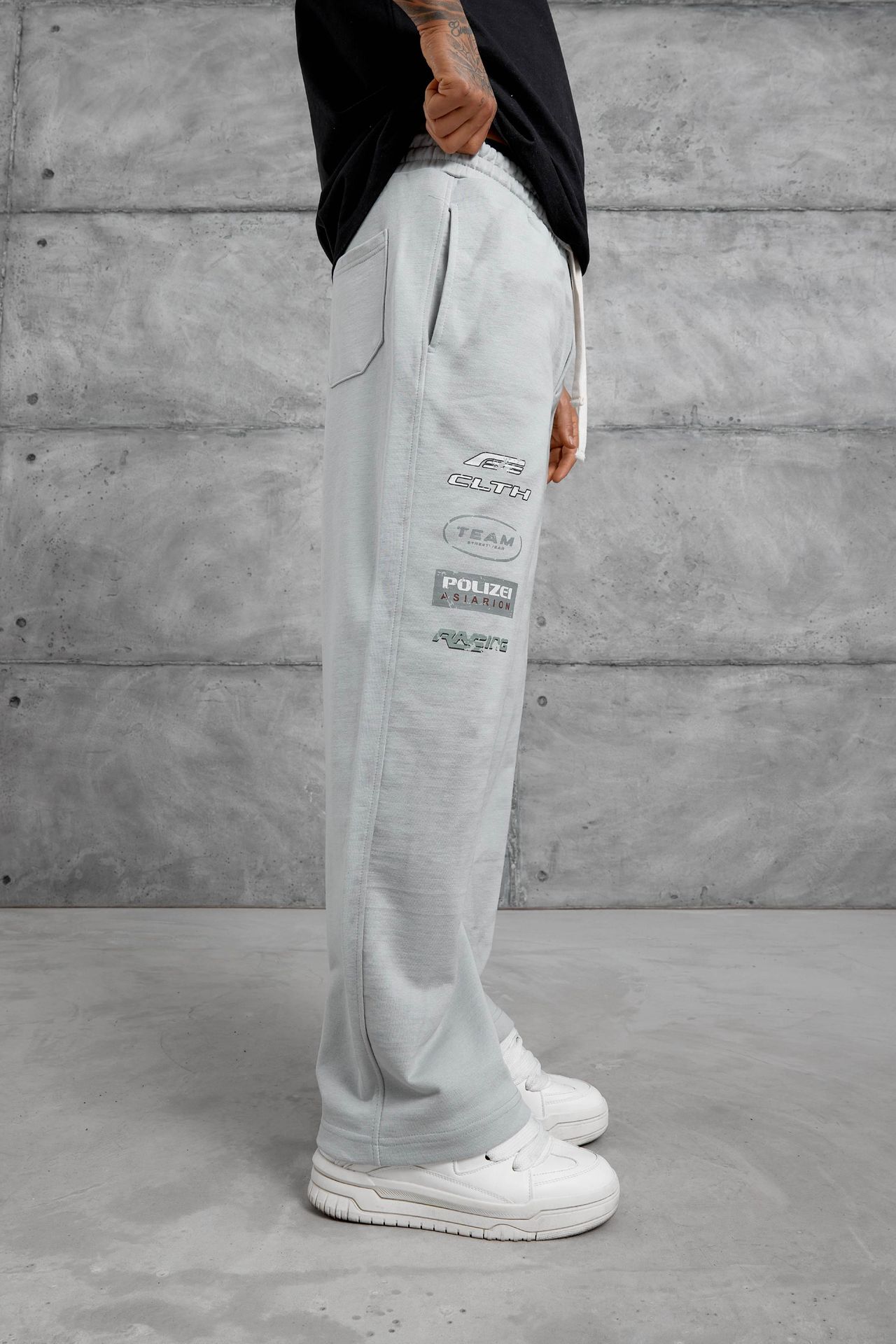 NOMARC Geniş Paça Yazı Baskılı Jogger 3