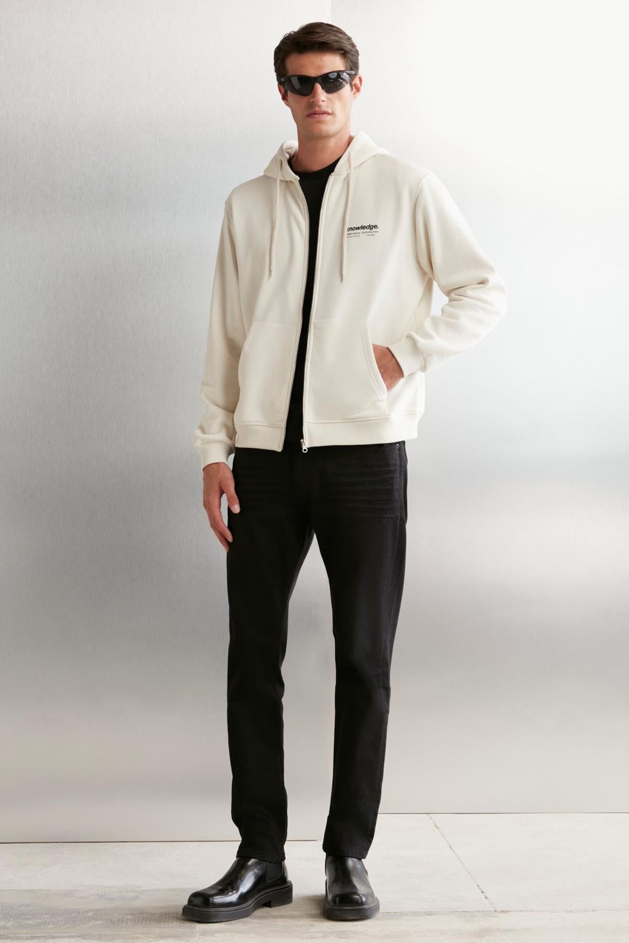 GRIMELANGE Kapüşonlu Logolu Fermuarlı Sweatshirt 2