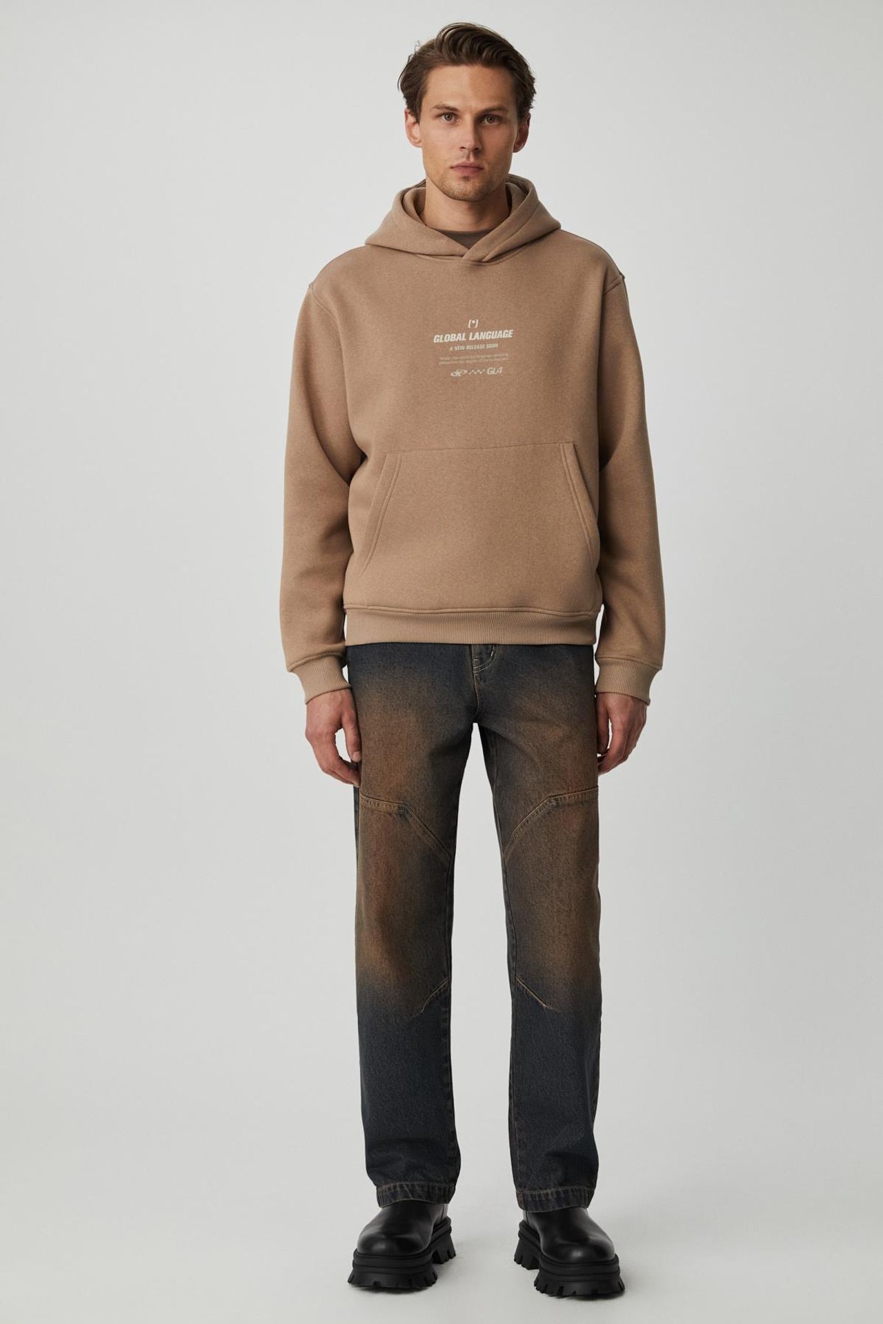 GRIMELANGE Baskılı Kapüşonlu Cepli Sweatshirt 2