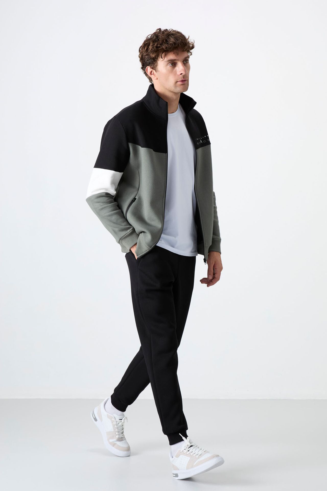 TOMMY Men's Color-Blocked Zip Sweatshirt And Pants Set 5