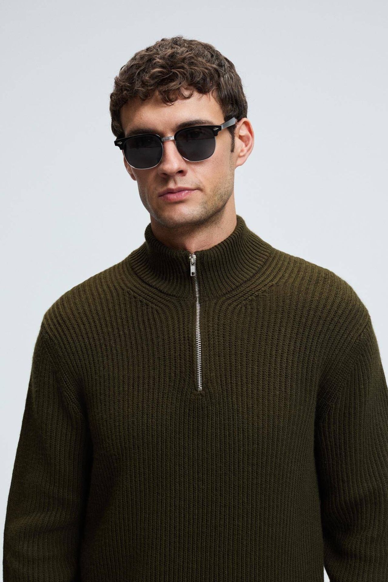 GRIMELANGE Zipper Collar Knit Jumper 5