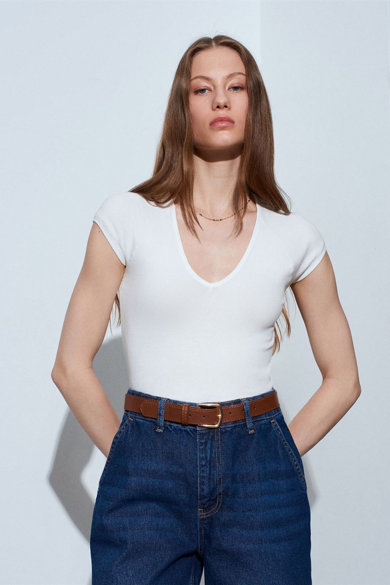 DILVIN Slim Fit Crop Jersey Top 4