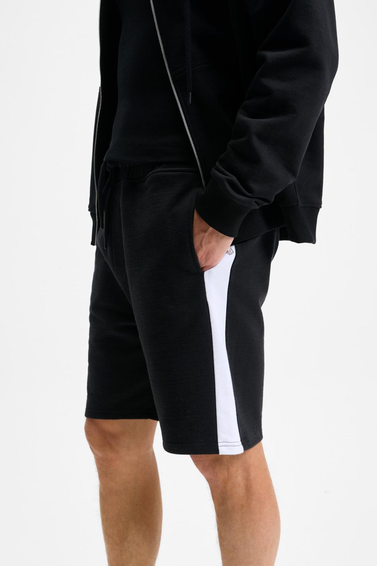 GRIMELANGE Mid Waist Straight Leg Sweat Shorts 4