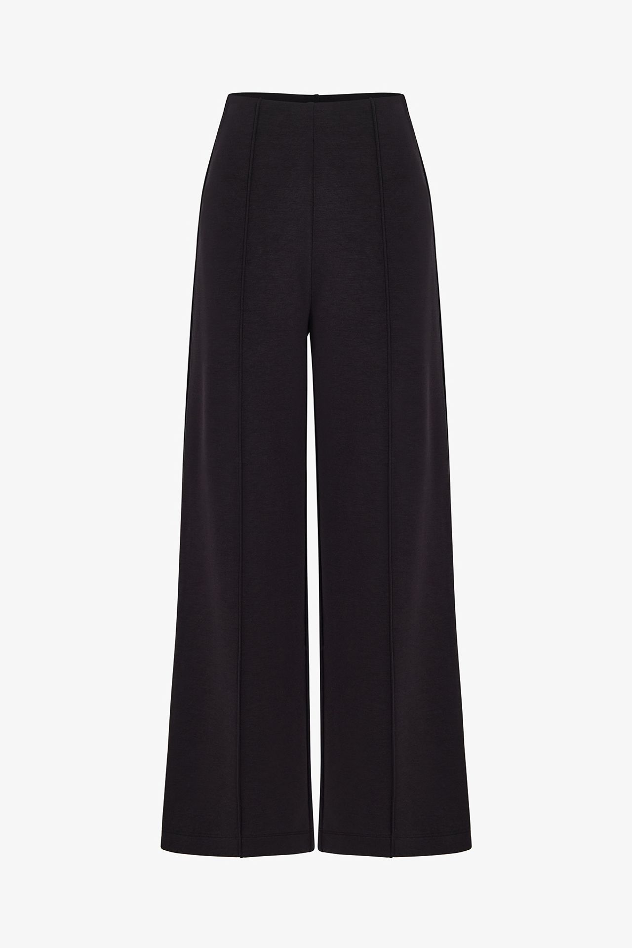 PENTI Ribbed High Waist Wide Leg Trousers 4