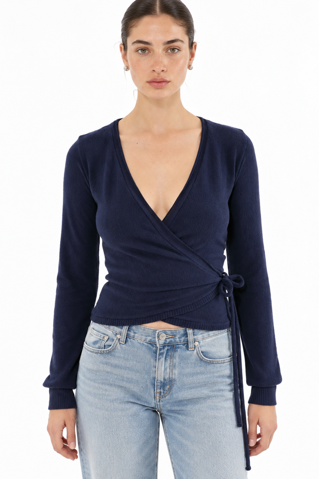 BUSEM Belted Ribbed Knit Cardigan 1