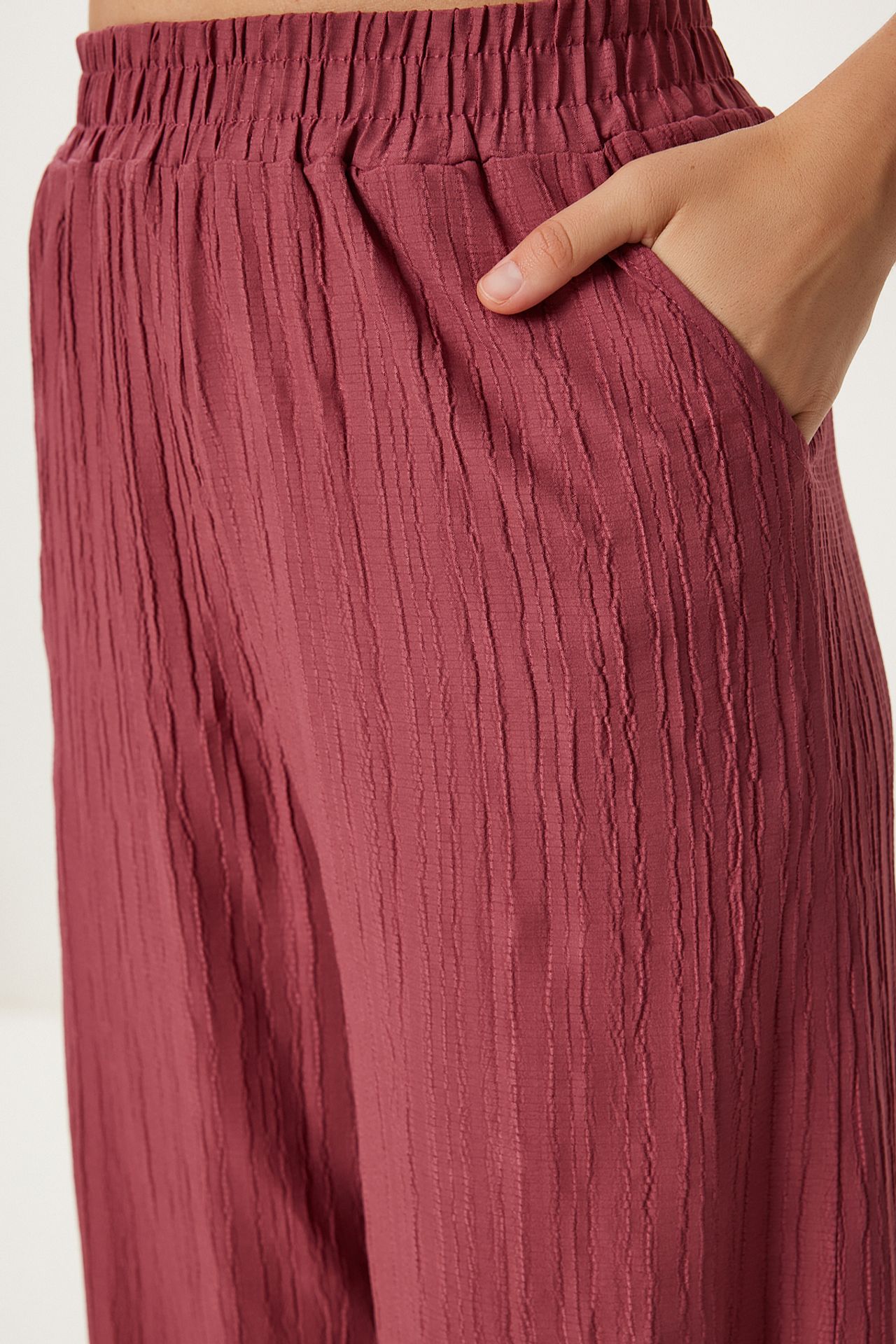 ISTANBUL High Waist Two-Piece Set with Shirt Collar and Wide Leg Pants 6