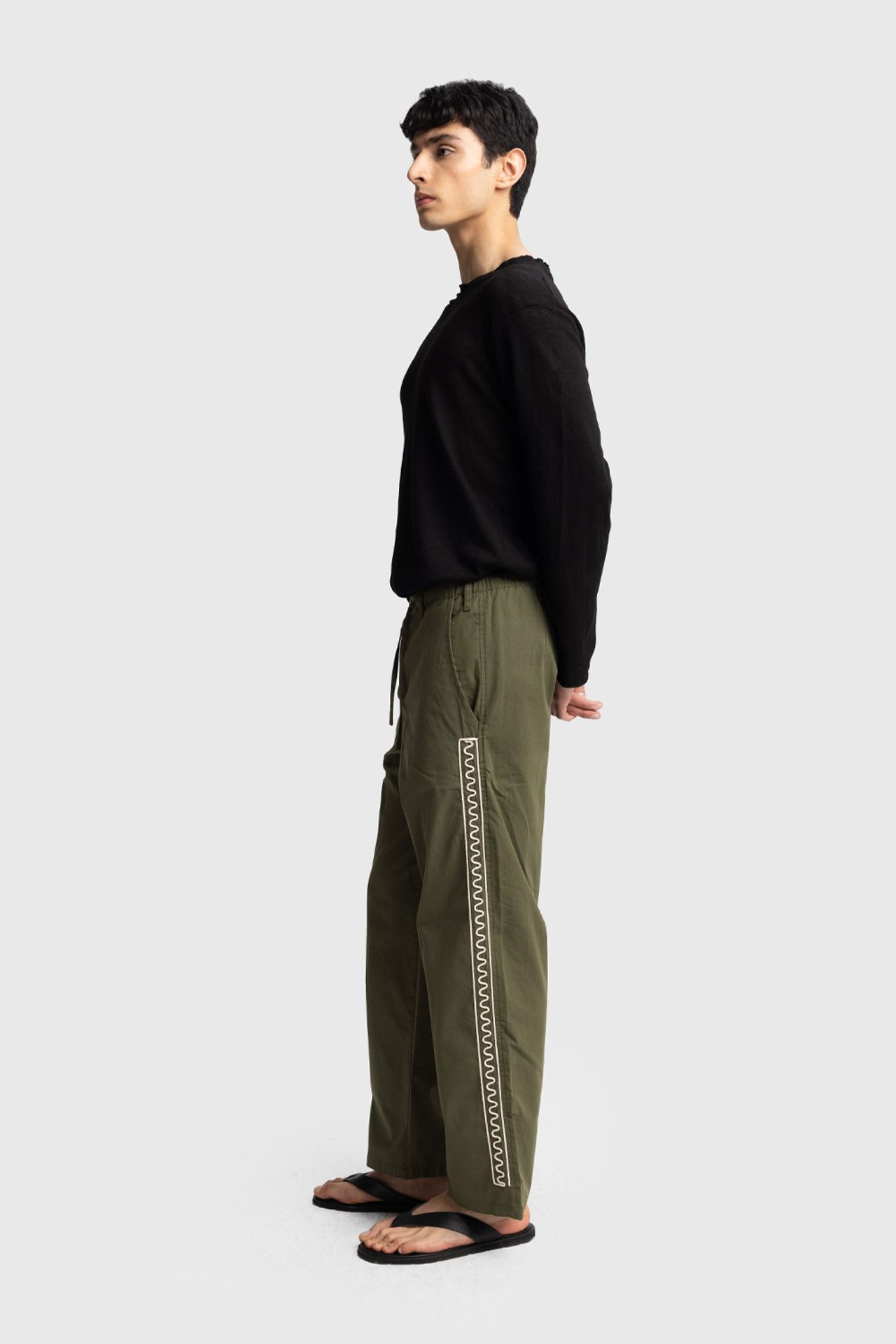 GIESTO Men's Cotton Poplin Straight-Leg Trousers 4