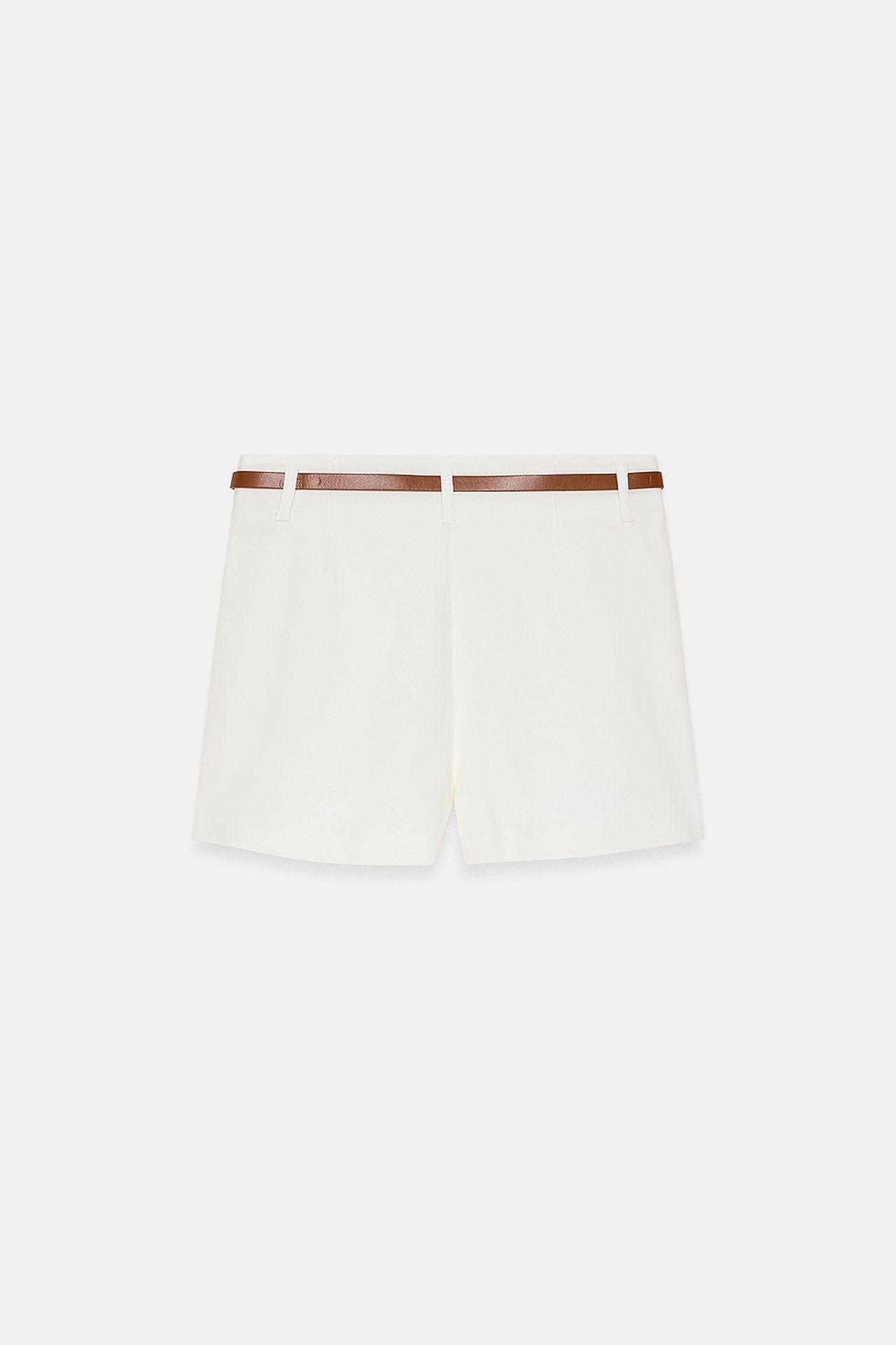 DILVIN High-Waist Tailored Knit Shorts With Belt 6