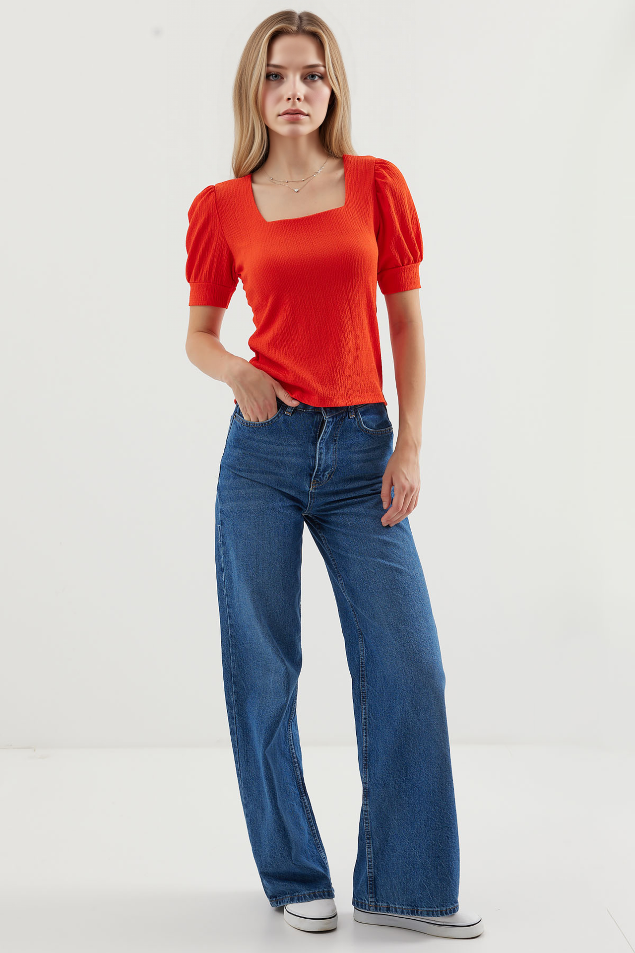 BDART Slim Fit Square Collar Blouse 2