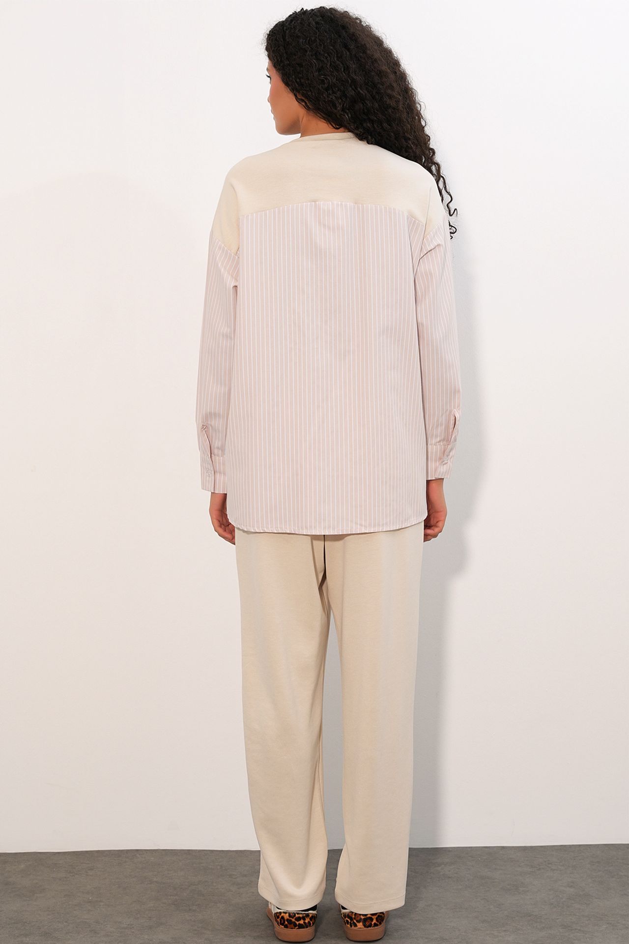 BDART Striped Long Crew Neck Two-Piece Coord Set 6