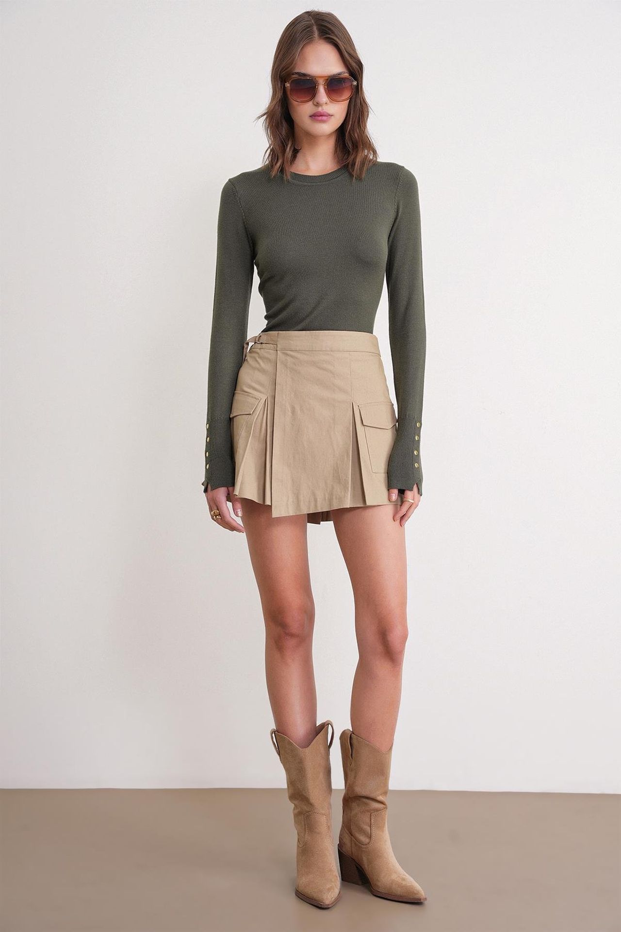 Mixray Crew Neck Knit Sweater 2