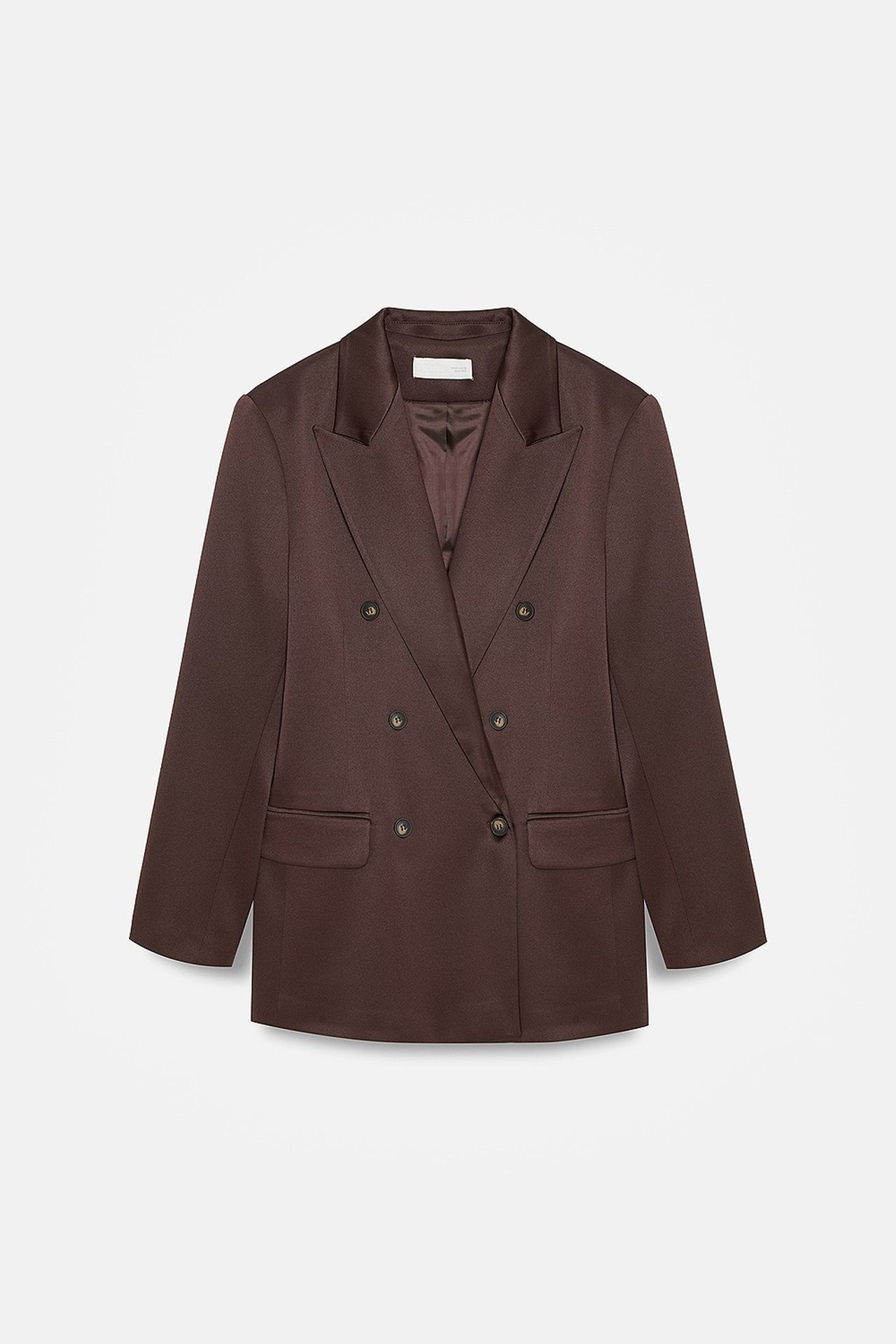 DILVIN Long Satin Shawl-Collar Blazer 5