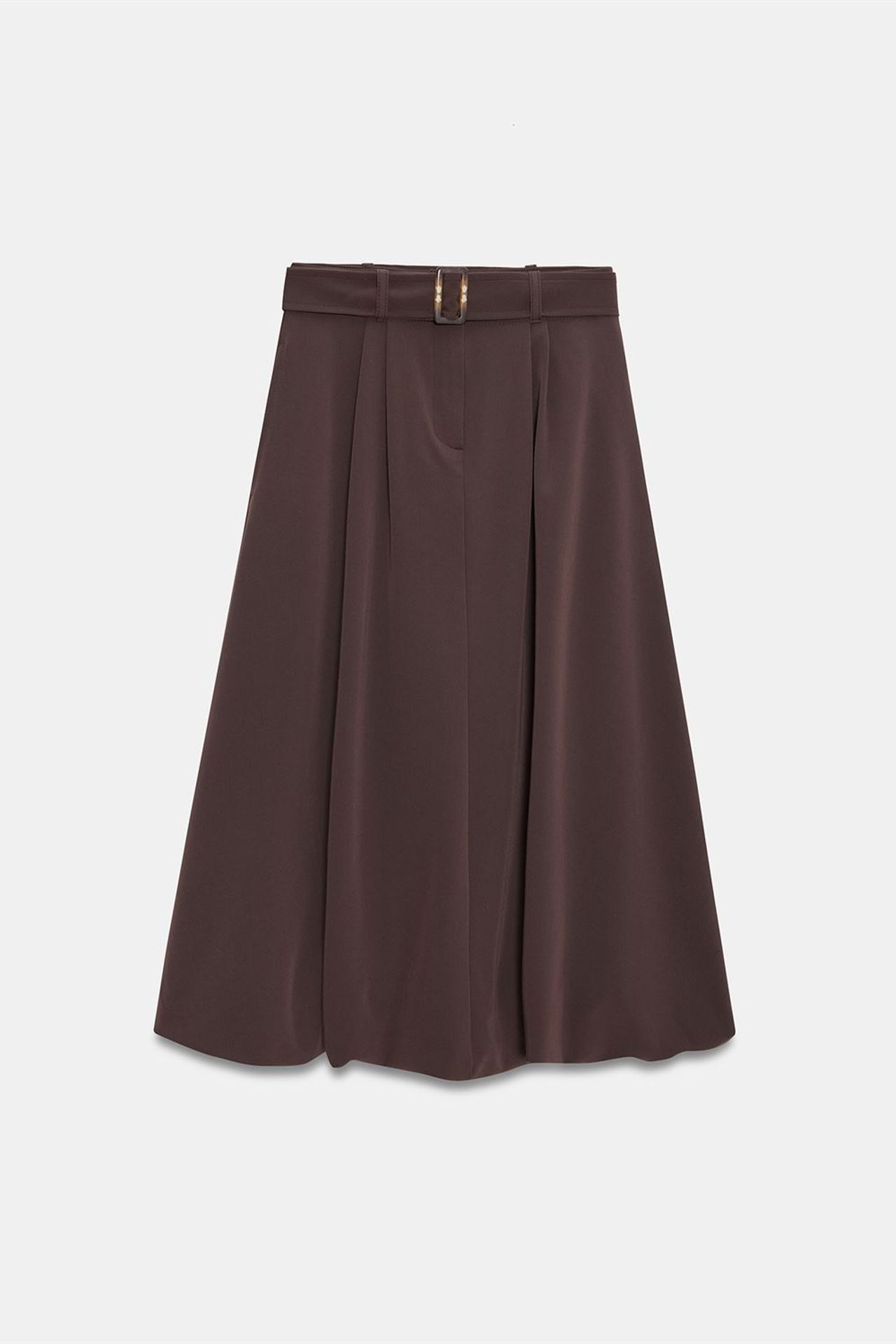 DILVIN High-waist Belted Midi Balloon Skirt 5