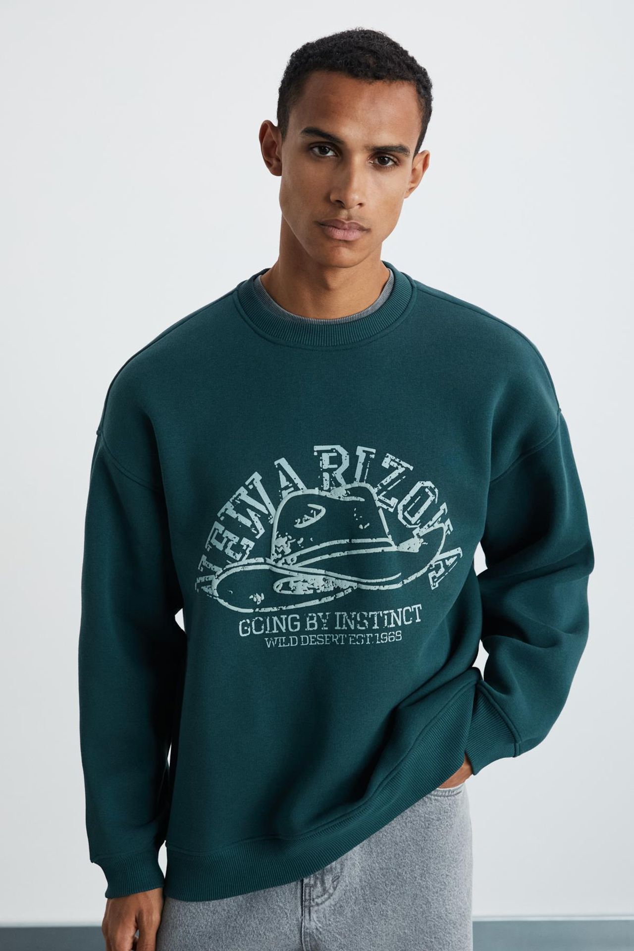 GRIMELANGE Baskılı Bisiklet Yaka Sweatshirt 3