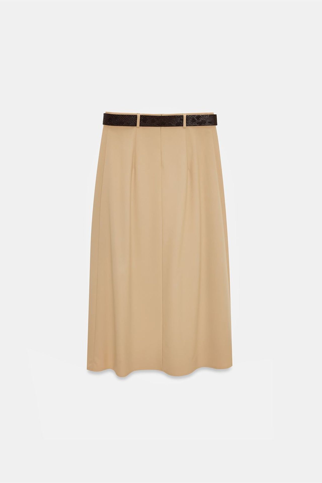 DILVIN High-Waist Midi Straight Crepe Skirt 6