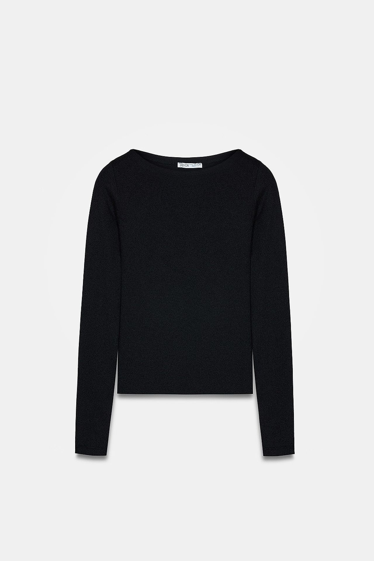 DILVIN Kadın Slim Fit Kayık Yaka Uzun Kollu Bluz 5