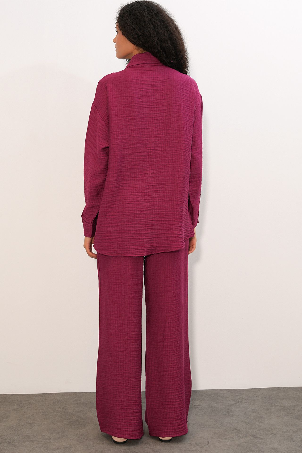 BDART Textured Shirt And Wide-Leg Trouser Set 5