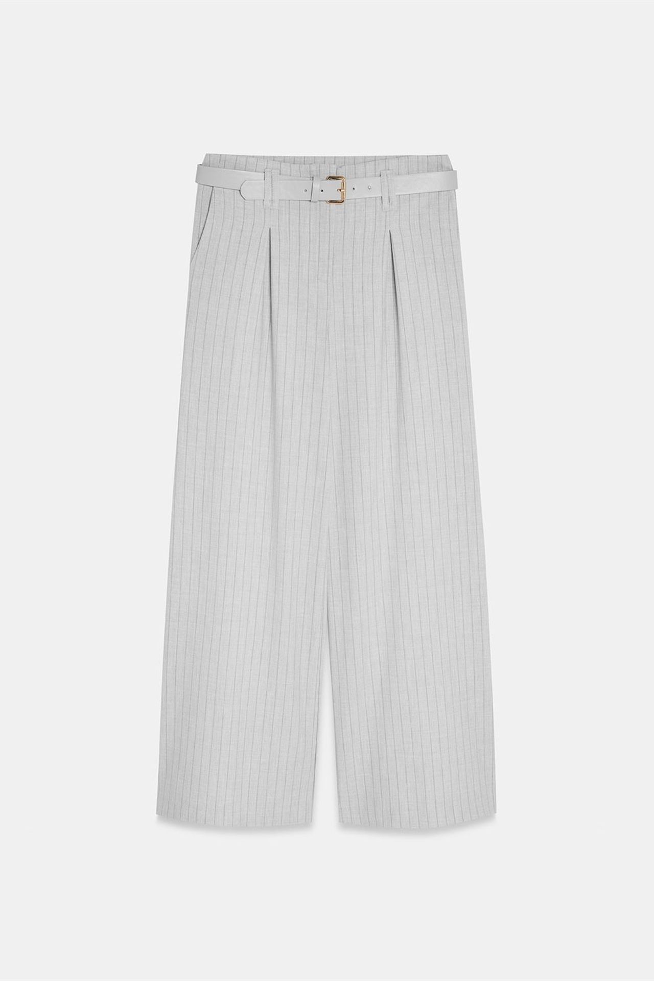 DILVIN Striped Wide-Leg Pleated Trousers 6