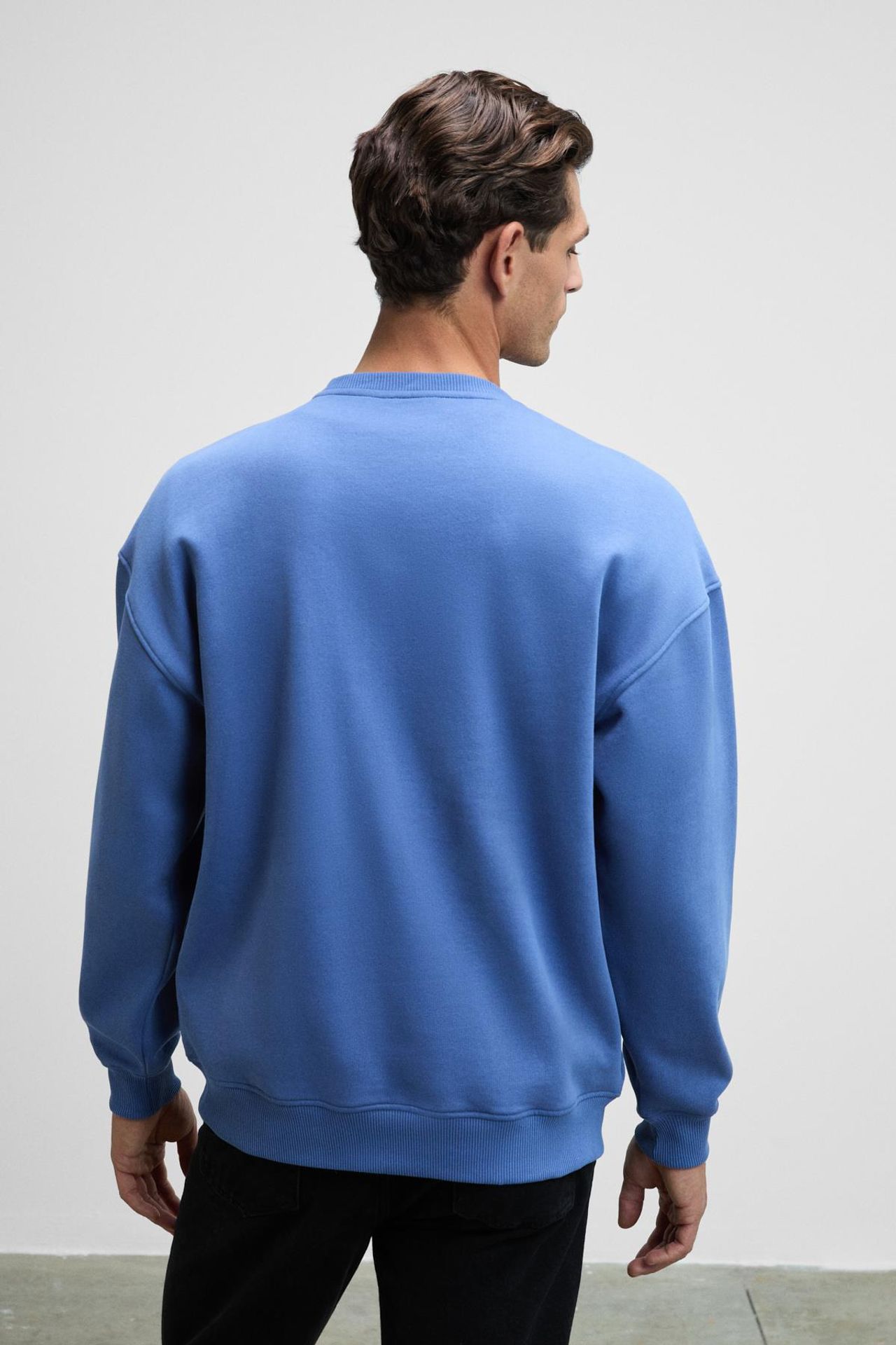 GRIMELANGE Baskılı Geniş Kalıp Bisiklet Yaka Sweatshirt 6