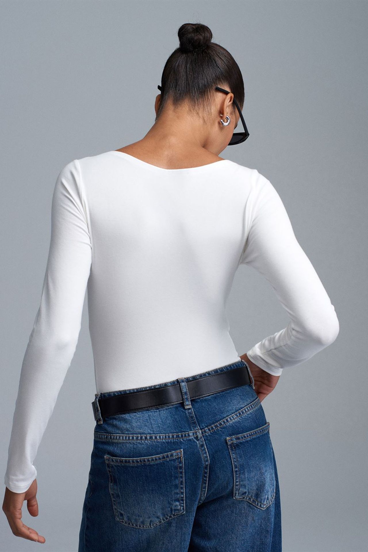 DILVIN Slim Fit Kayık Yaka Body 2
