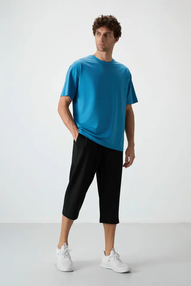 TOMMY Men's Mid-waist Wide-leg Capri Shorts