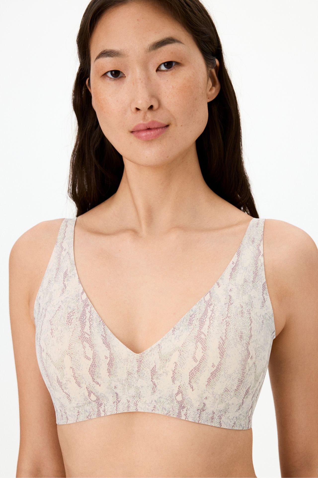 PENTI No-Show Fit Decolette Snake Print Padded Bra 1