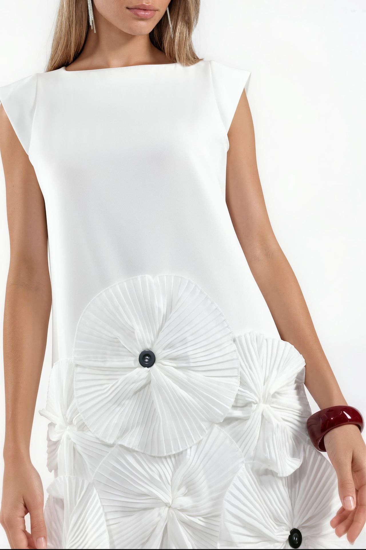 MSN Embroidered Strapless Mini Dress 4