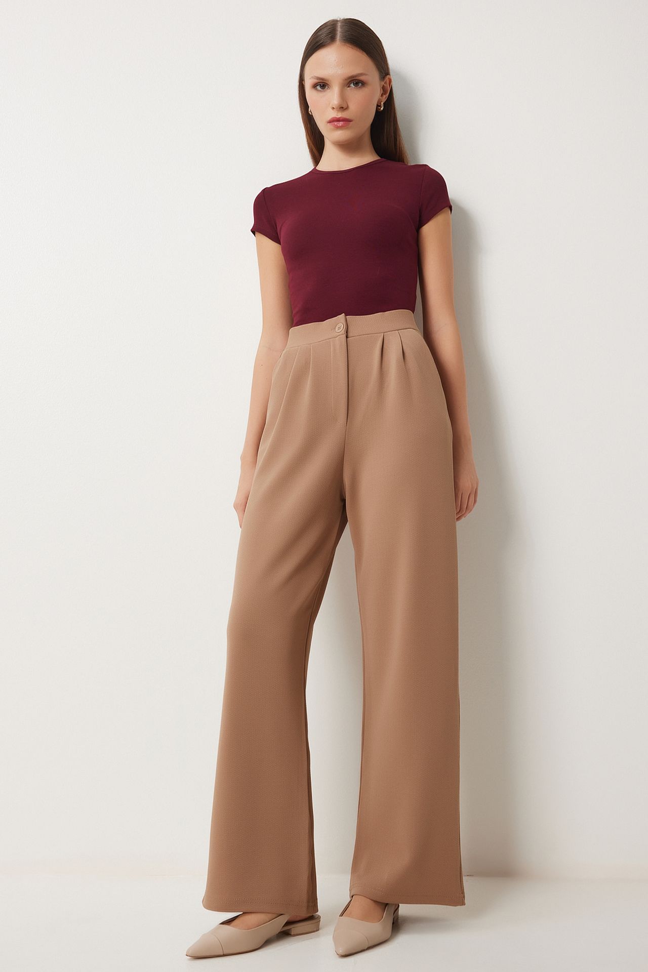 ISTANBUL High Waist Pleated Wide Leg Pants 2