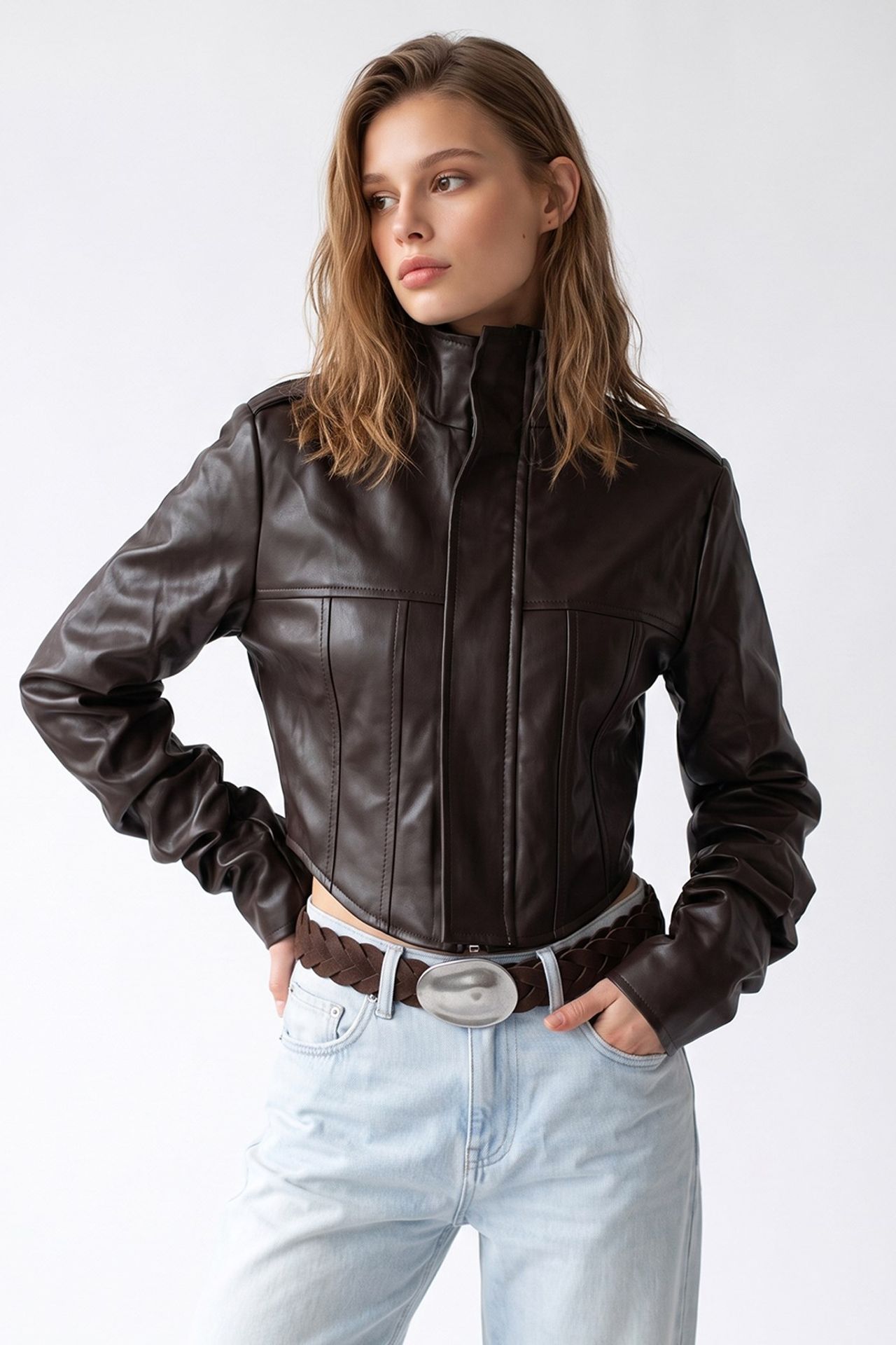 MIXRAY Women's Cotton Blazer