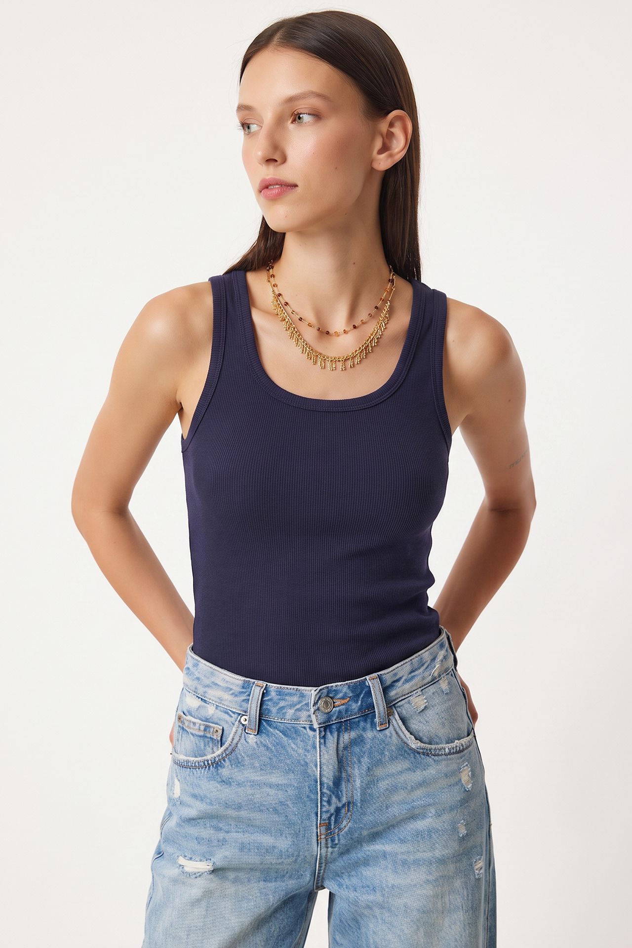 ISTANBUL 3-Pack Ribbed Cotton Cami Tops 6