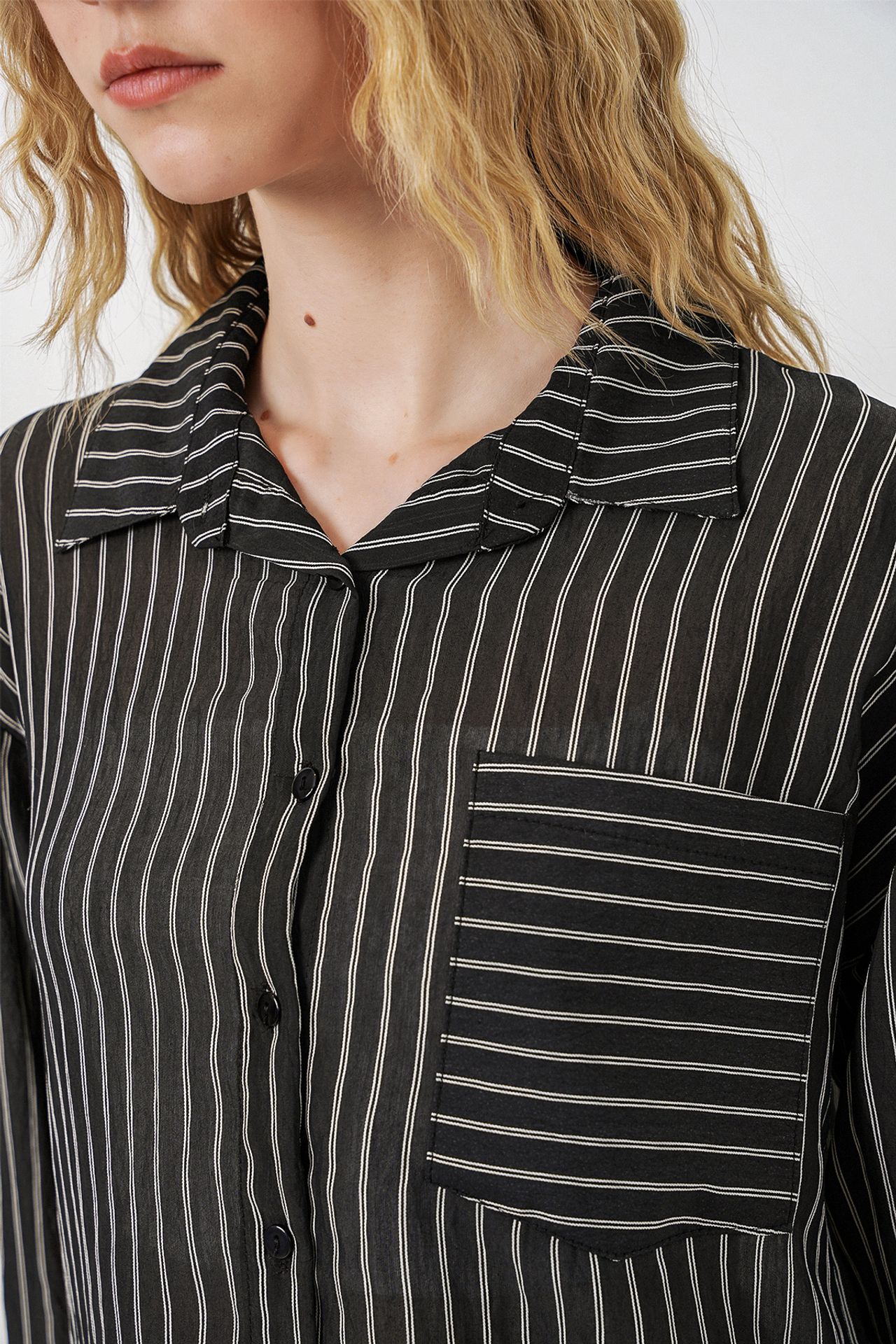 BDART Oversized Striped Button-Front Shirt 4