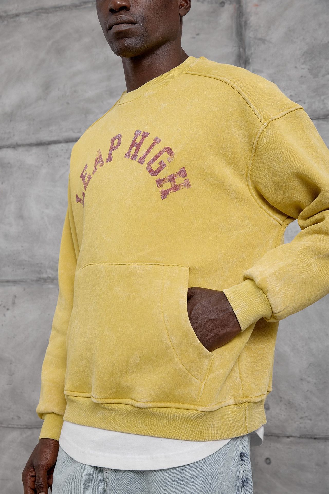 NOMARC Baskılı Bol Bisiklet Yaka Sweatshirt 2