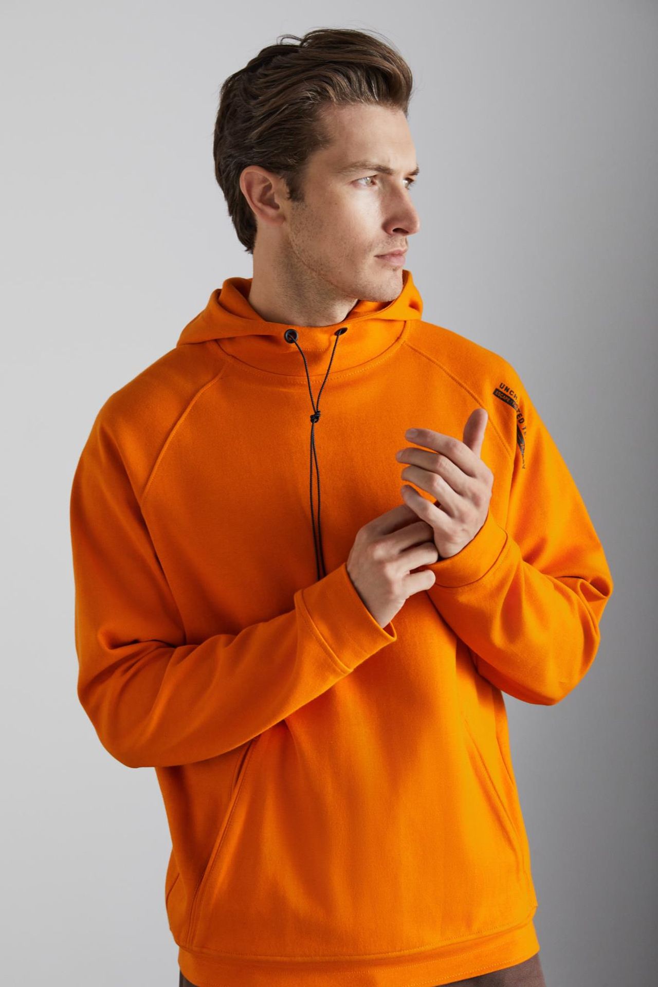 GRIMELANGE Cepli Düz Kapüşonlu Sweatshirt 3