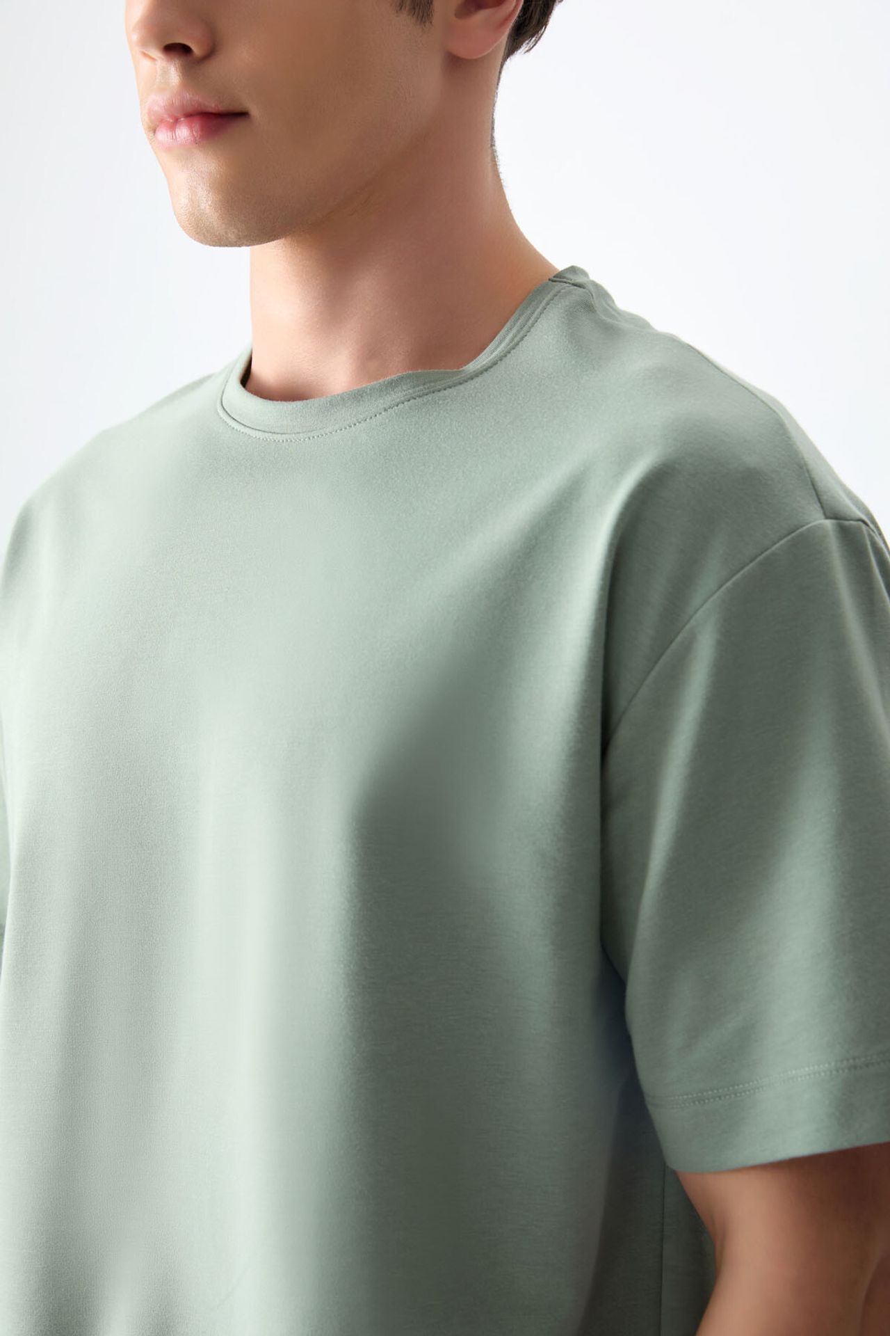 TOMMY Oversized Cotton Blend Crew Neck T-Shirt 4