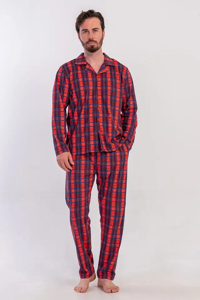 YAKE Düğmeli Rahat Kalıp 2 Parçalı Pijama Takımı