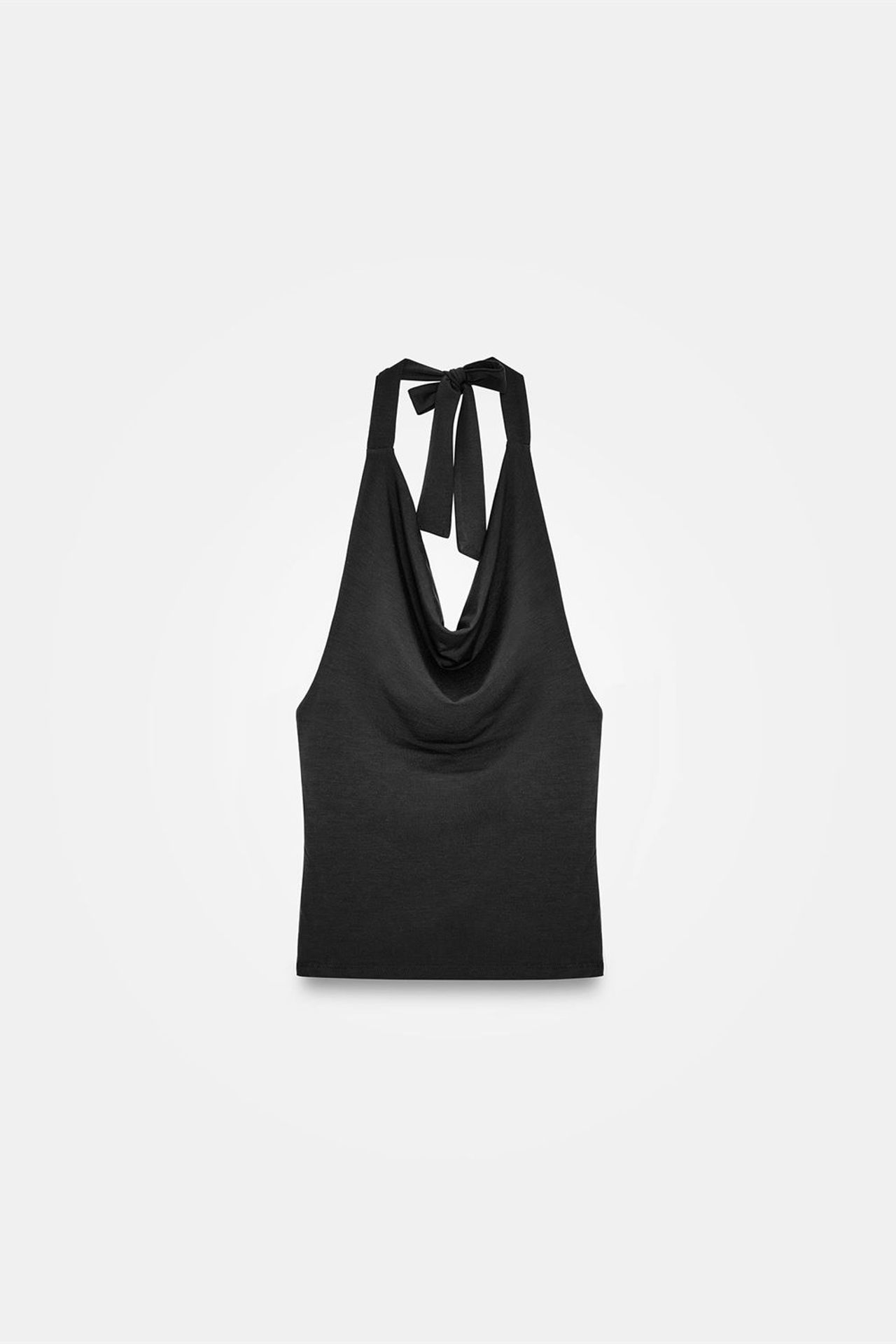 DILVIN Sleeveless Cowl Neck Tie Blouse 5