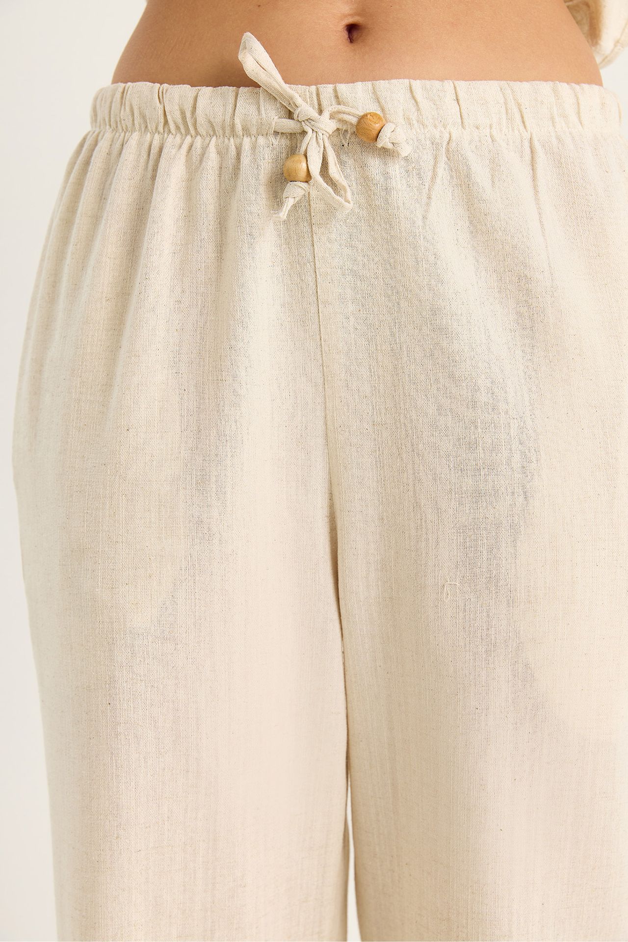 LUCCI High Waist Sleeveless Linen Blended Two-Piece Set 5