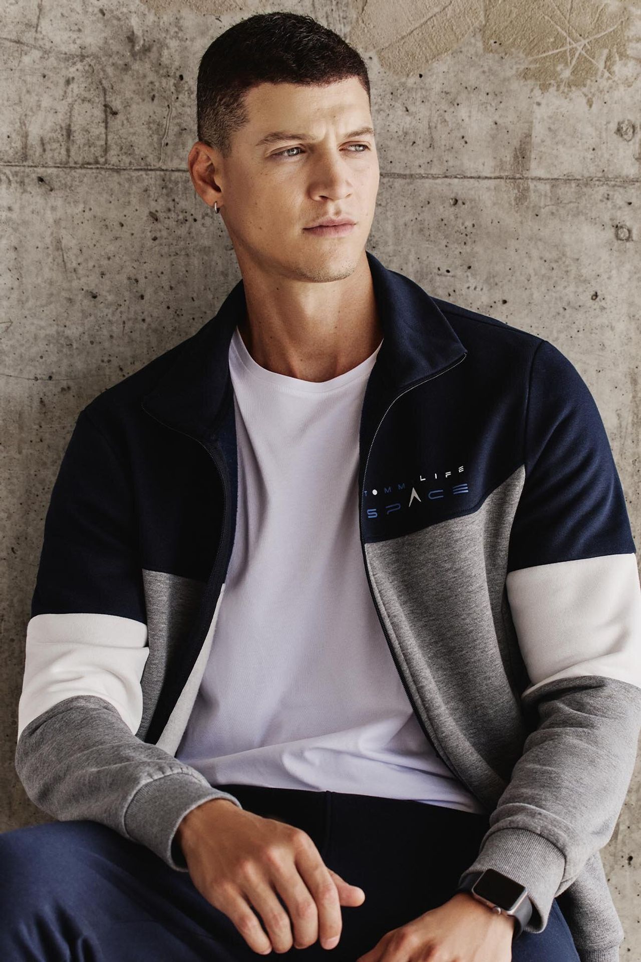 TOMMY Men's Color-Blocked Zip Sweatshirt And Pants Set 1