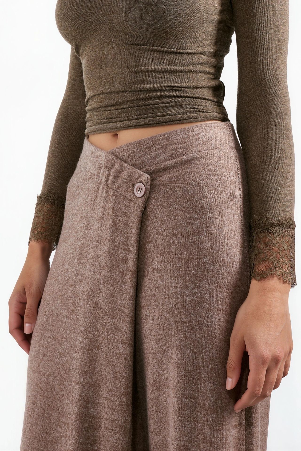 BUSEM High-Waist Wide-Leg Crepe Trousers 4