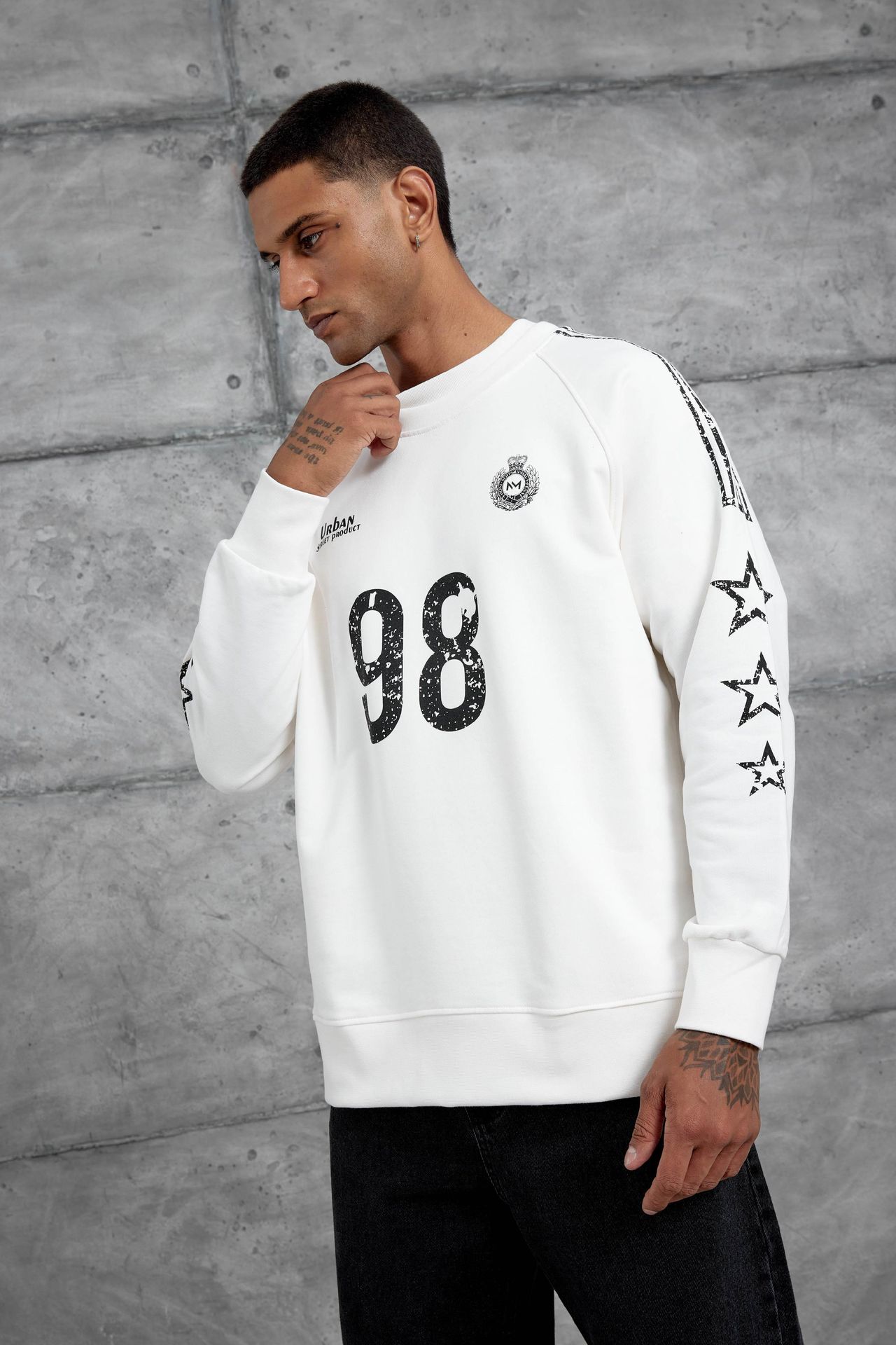 NOMARC Rahat Bisiklet Yaka Uzun Kollu Sweatshirt 5