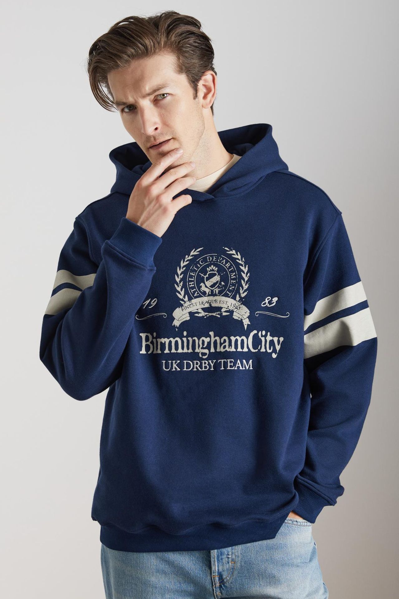 GRIMELANGE Hooded Logo Striped Sweatshirt 3