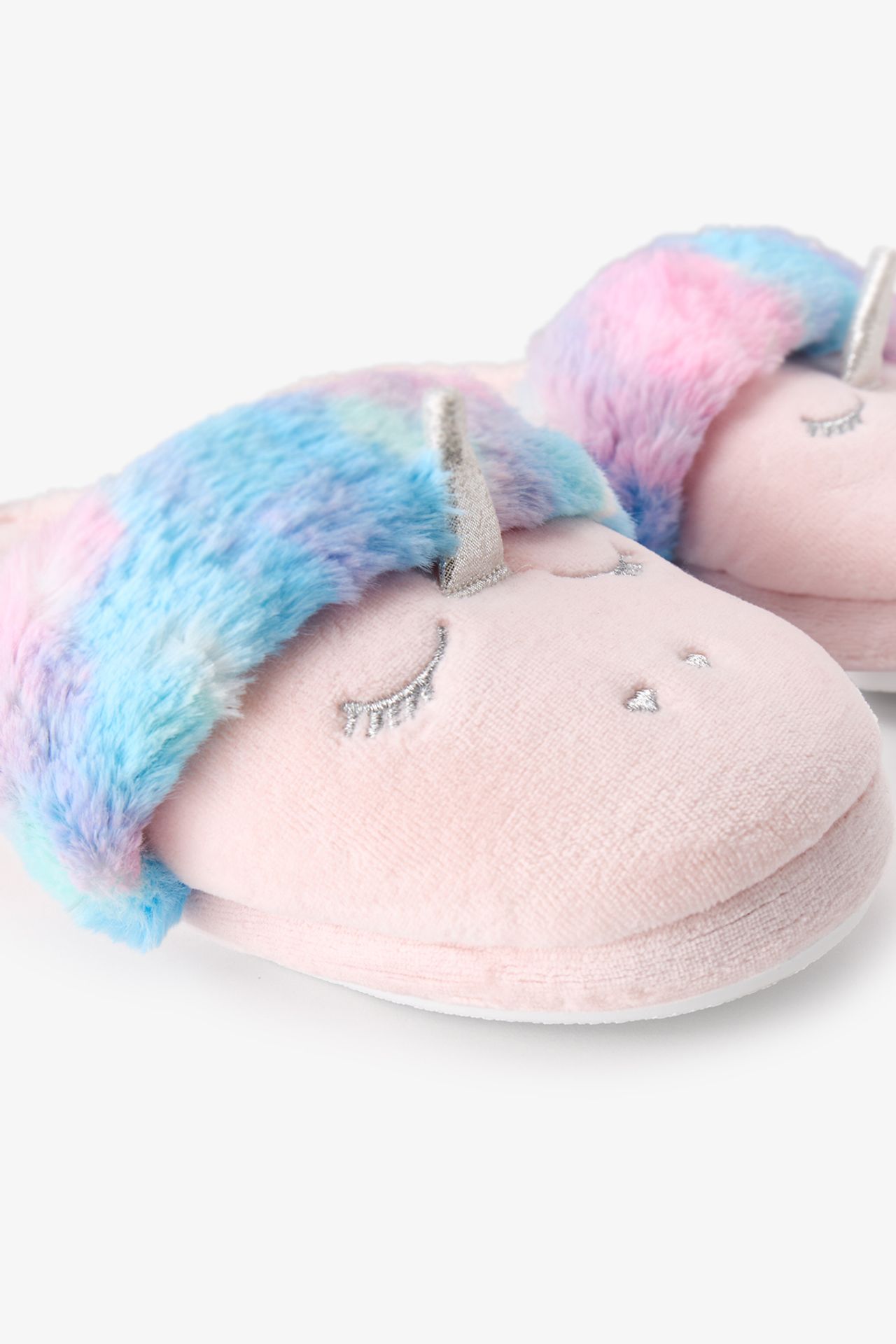 PENTI Girls' Puffy Unicorn Textured Slippers 3