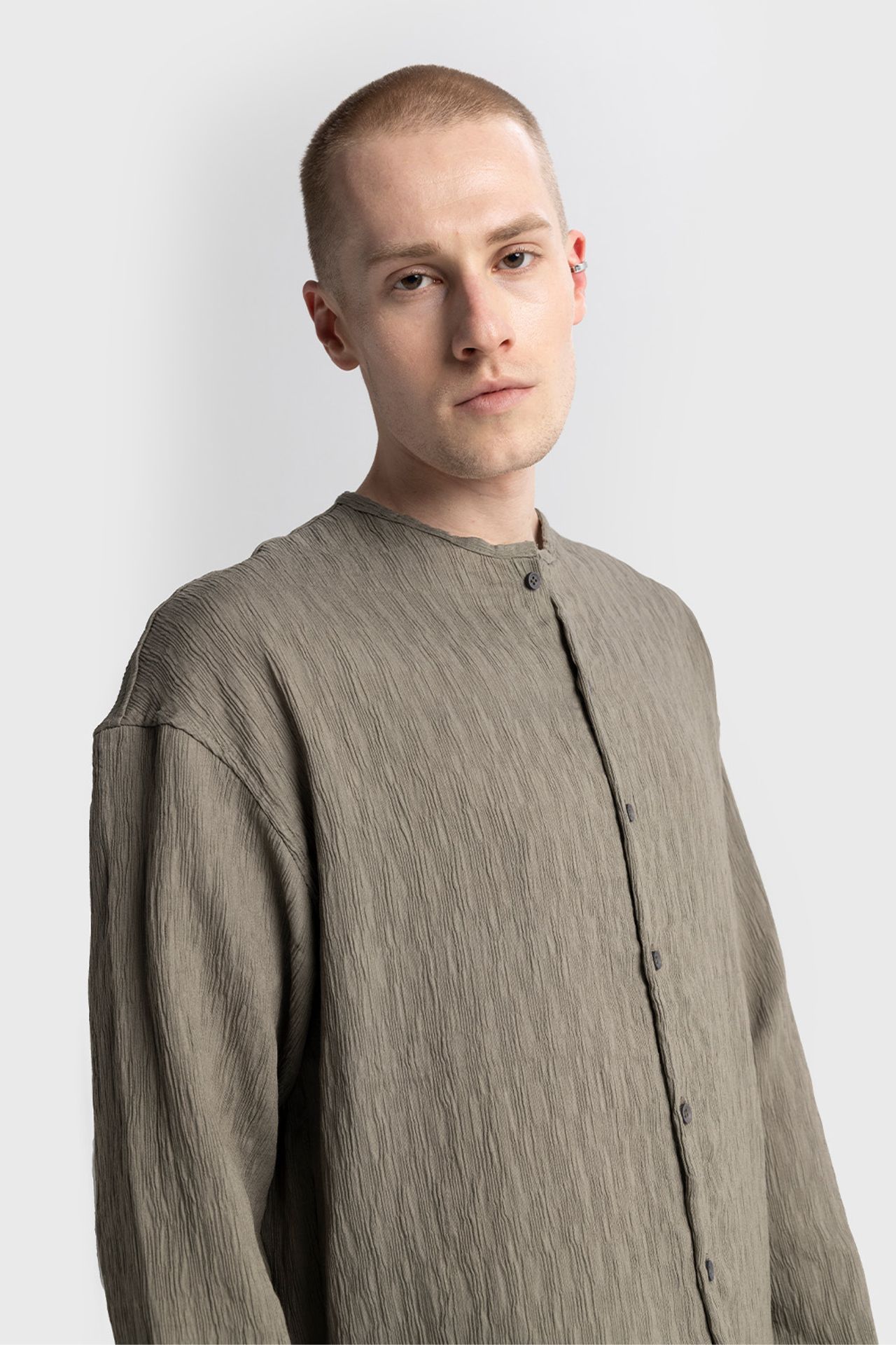 GIESTO Textured Long Sleeve Crew Neck Shirt 3